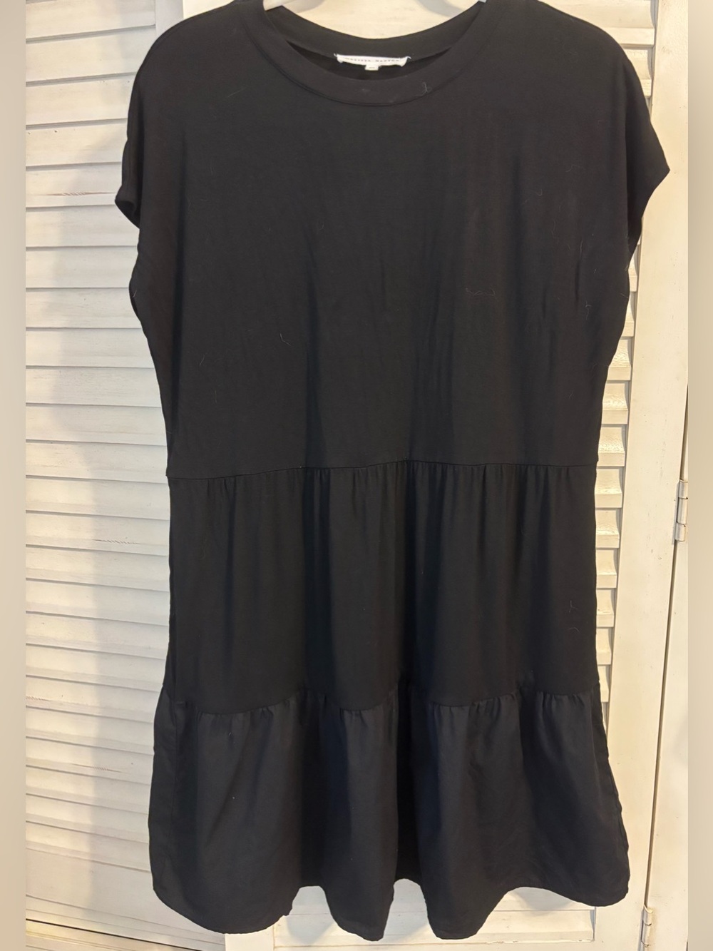 Melissa Nepton Black Cotton T-Shirt Dress Size Small